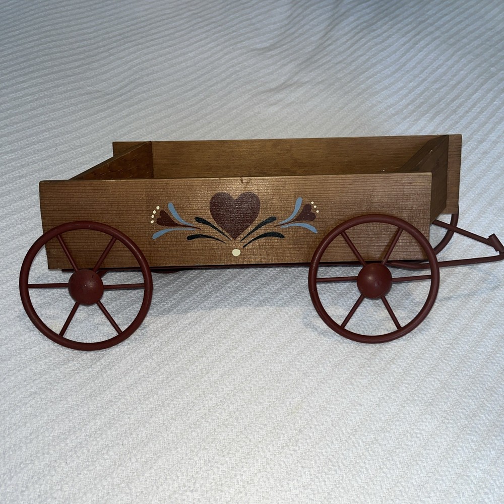 Home Interiors Decor Wood Wagon Country Cottage Farmhouse Wall Pocket