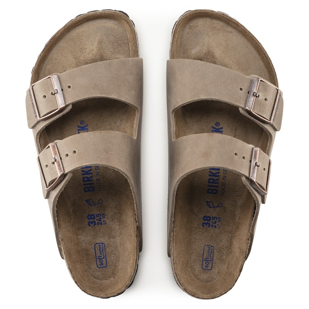 Birkenstock Arizona Soft Footbed Oiled Leather Sandals - Tobacco Brown