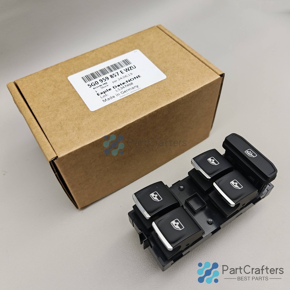 New For VW Atlas Golf Jetta Tiguan Left Window Switch 5G0-959-857-E-WZU