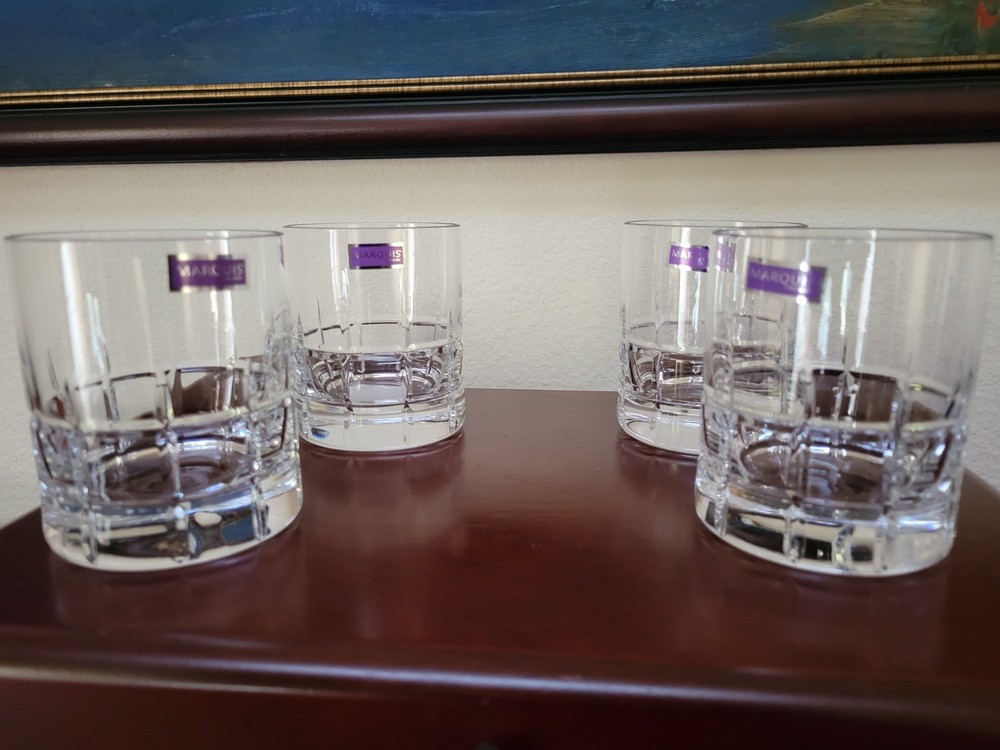 NIB Marquis by Waterford Harper 11.8 oz Crystal Tumbler - Set of 4
