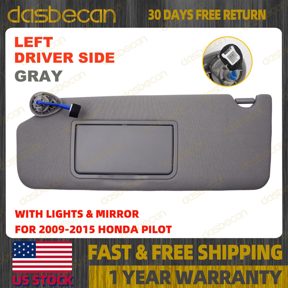 2009-2015 Honda Pilot Left Driver Side Sun Visor with Light 83280SZAA01ZA