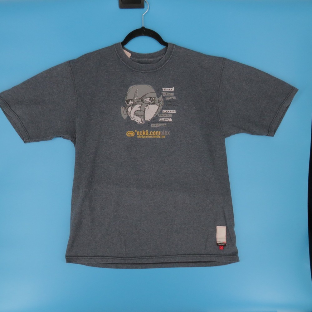 Vintage Y2K Ecko Complex Mindquarters Media Lab Graphic T-Shirt Large