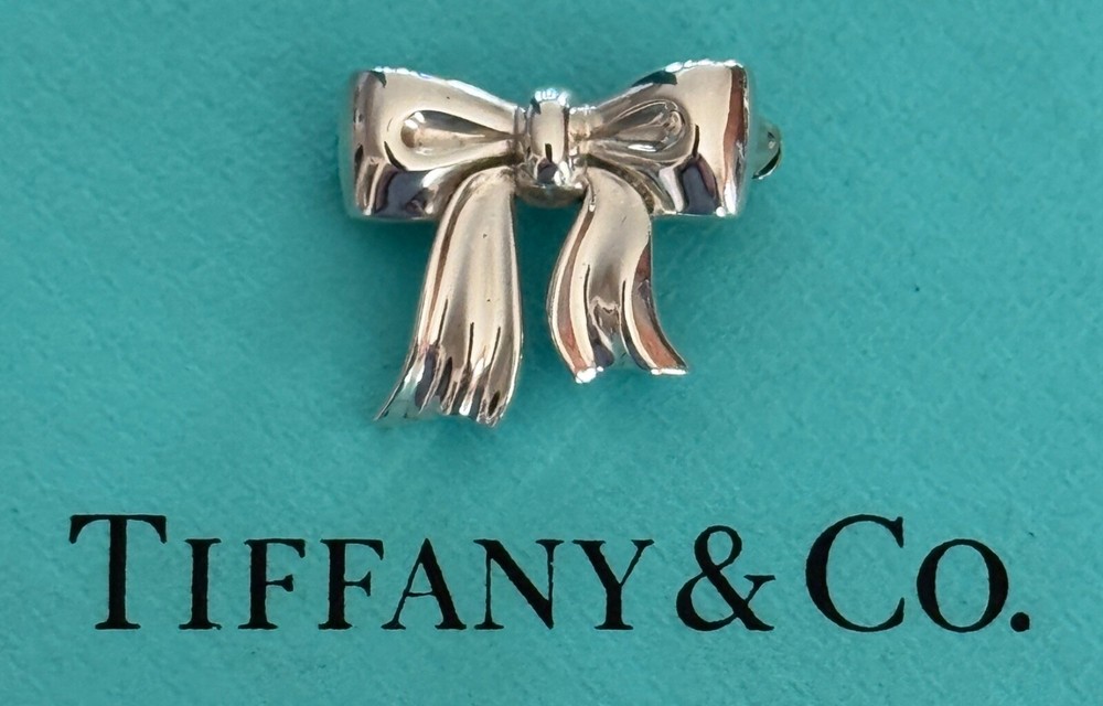 Tiffany & Co Sterling Silver 925 Bow Brooch Pin