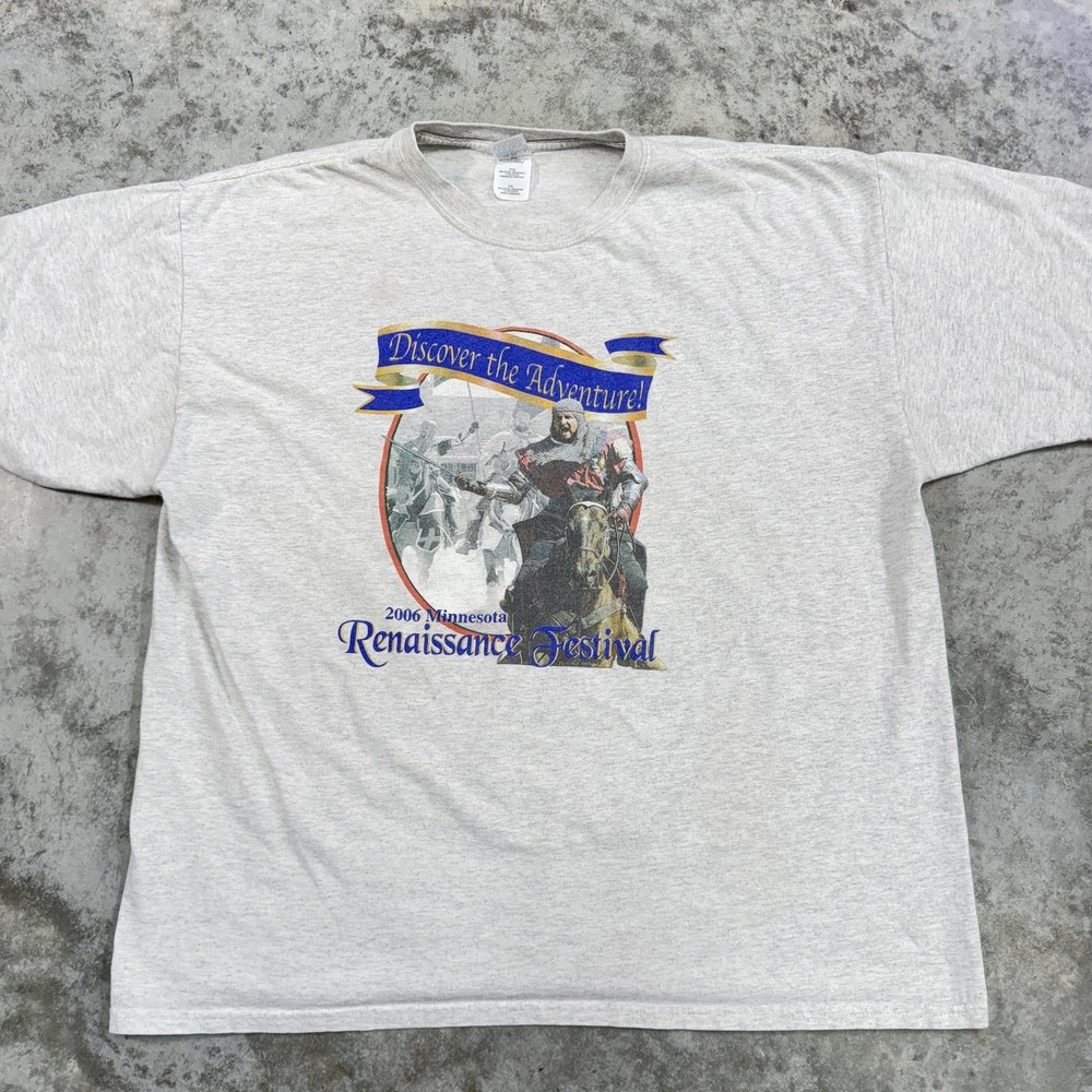 2006 Minnesota Renaissance Festival Shirt Mens 2XL Gildan Knight Graphic Tee