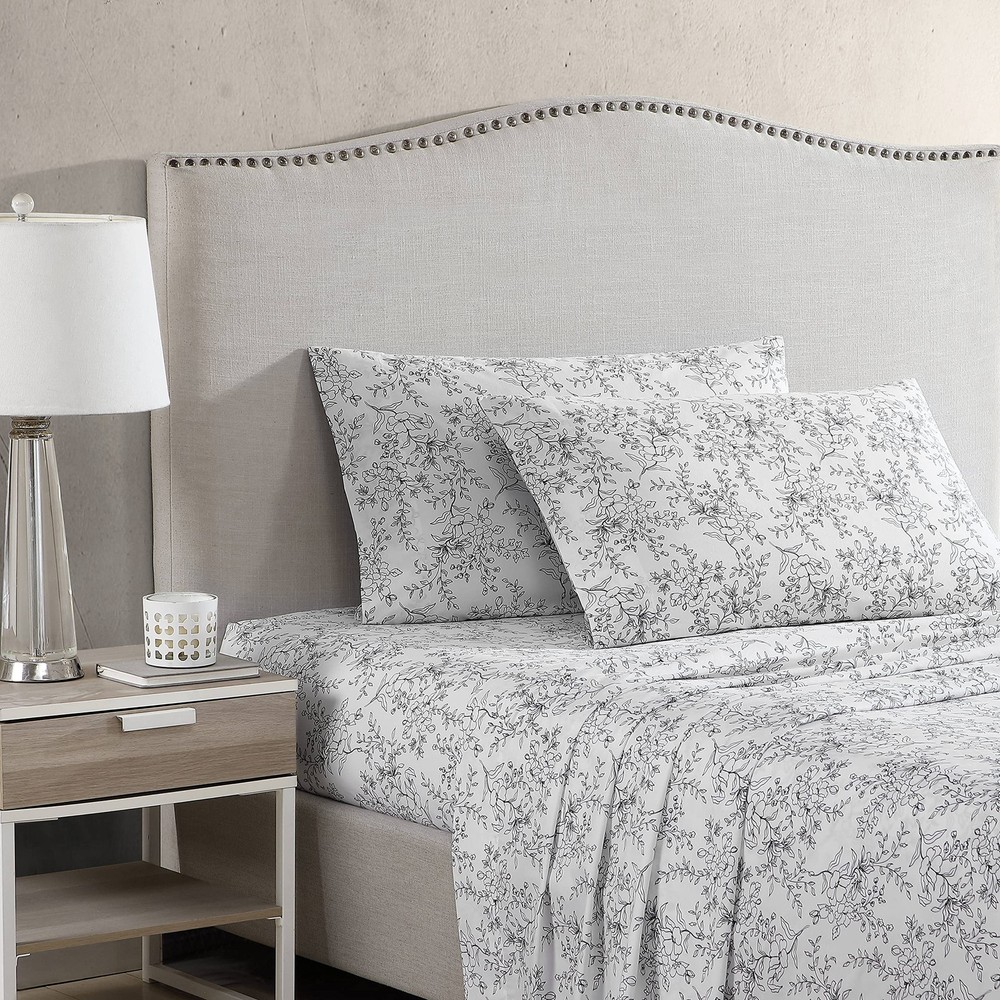 Cottage Queen Sheets Cotton Percale Bedding Set Crisp Cool Home Decor Hawley F