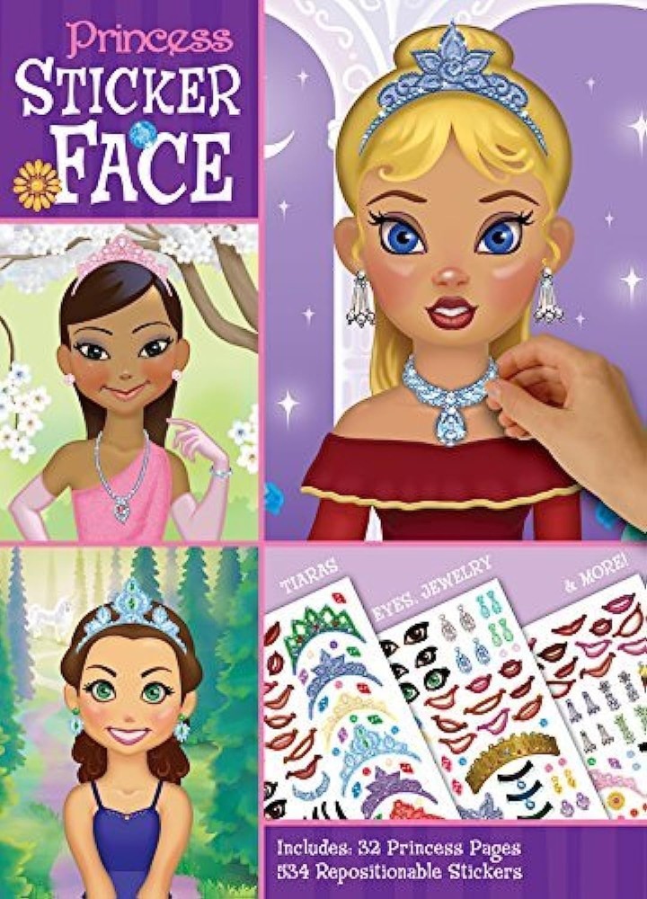 Bendon Princess Create A Face Sticker Play Pad For Kids Ages 3 And Up