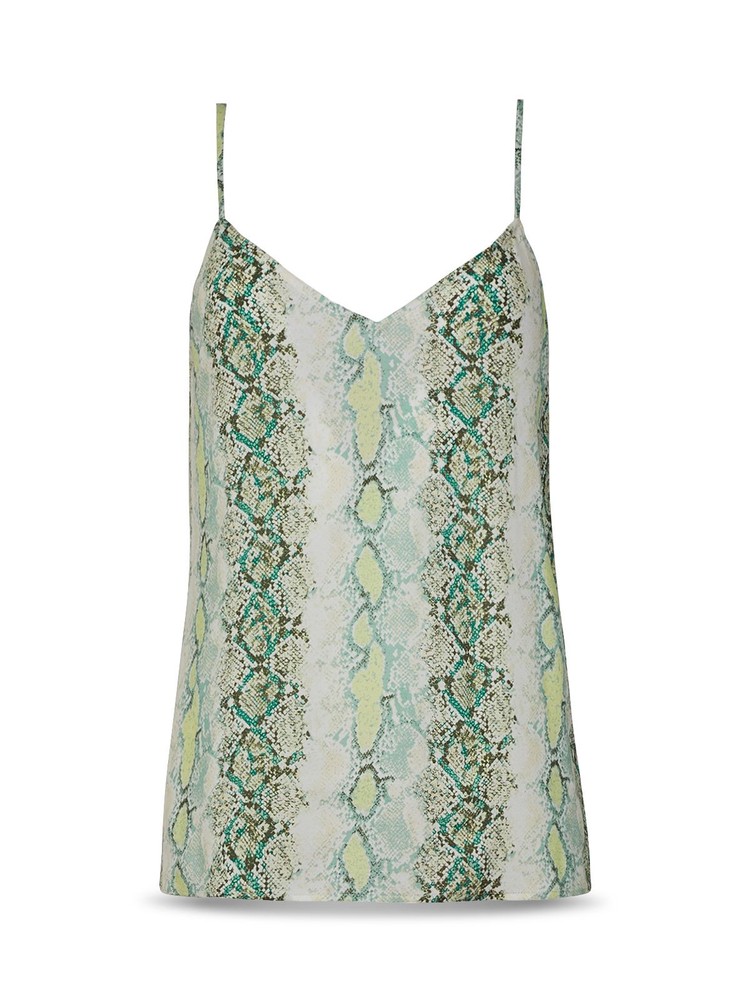 EQUIPMENT FEMME Womens Green Adjustable Spaghetti Strap V Neck Tank Top XL