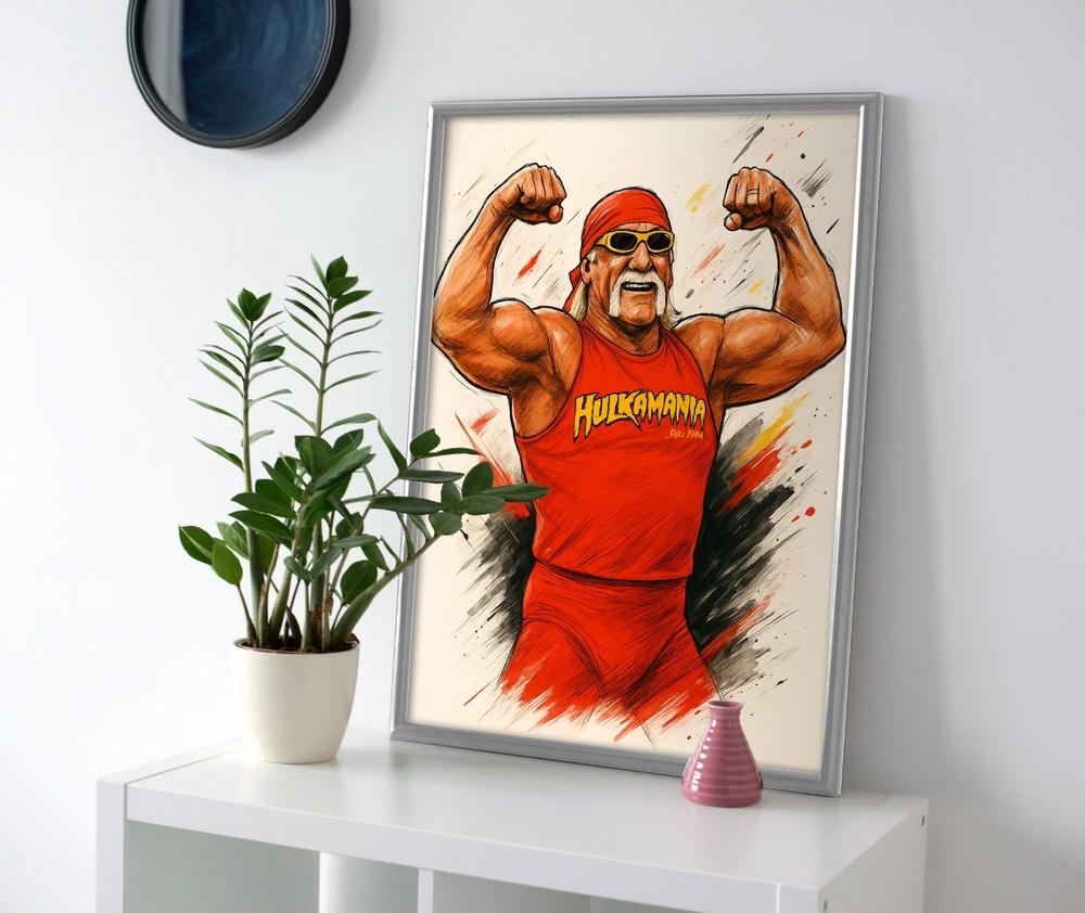 Hulk Hogan Poster or Canvas - Hulkamania Wall Art
