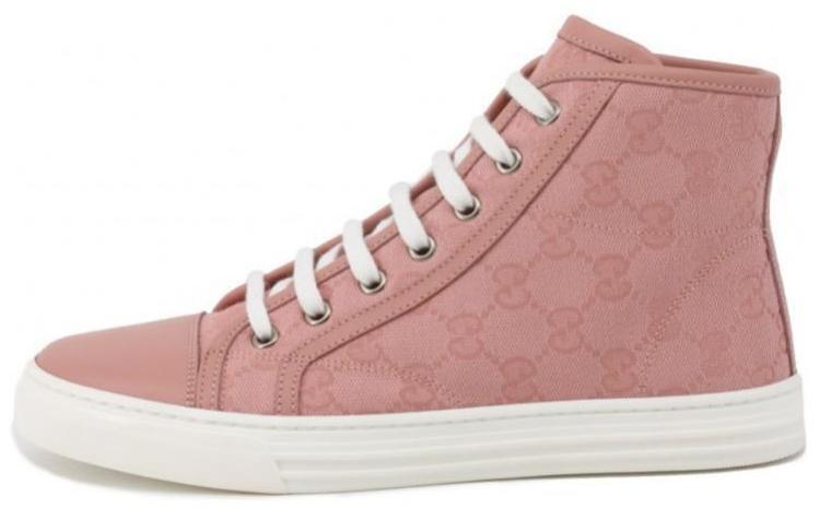 Size 37- Gucci GG High Logo Print - Soft Pink W