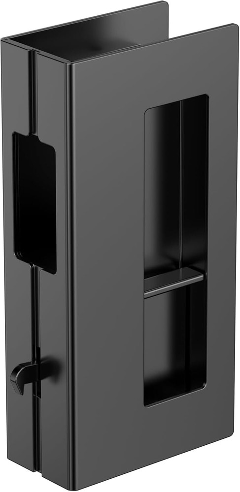 Privacy Pocket Door Lock with Pull Wooden Sliding Door Handle for 1-3/8”Thick...