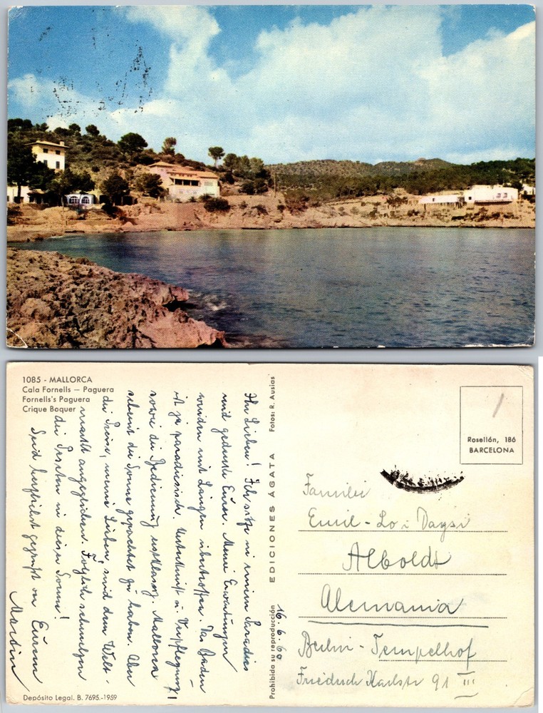 Continental Cala Fornells Mallorca Postcard