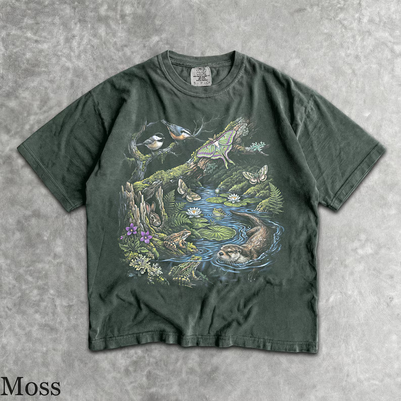 Forest Animals Wildlife Nature Unisex Comfort Tee
