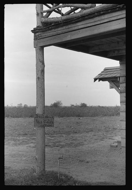 Mississippi Delta Mississippi 1939 Dont Drink Water Contaminated Water Sign