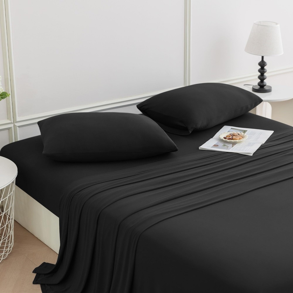 StretchSnug Sheets Set Queen Size - Stretchy Sheets Deep Pockets, No Slip Sta...