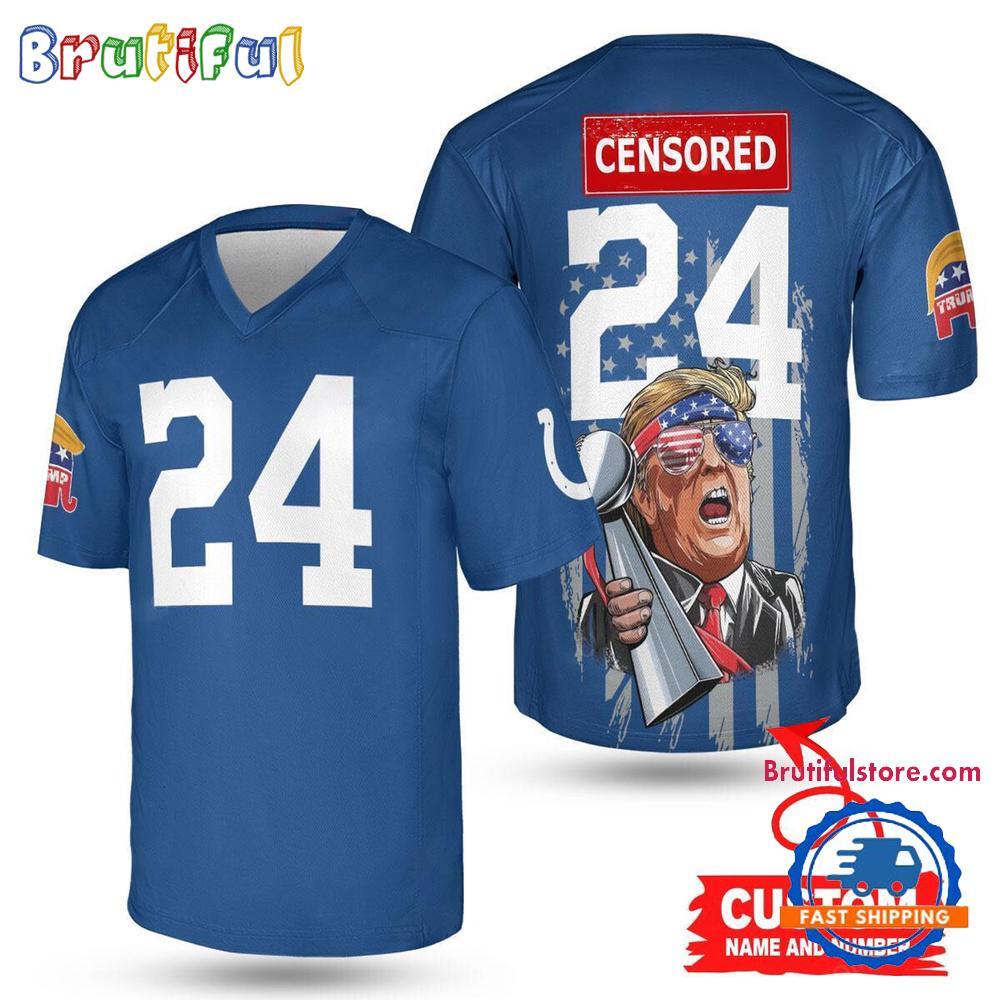 Indianapolis Colts Donald Trump Super Bowl Trophy Football Jersey