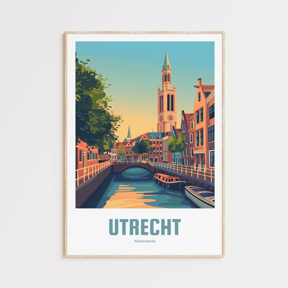Utrecht Poster Vintage Travel Poster Retro Utrecht Travel Poster Gift Utrecht