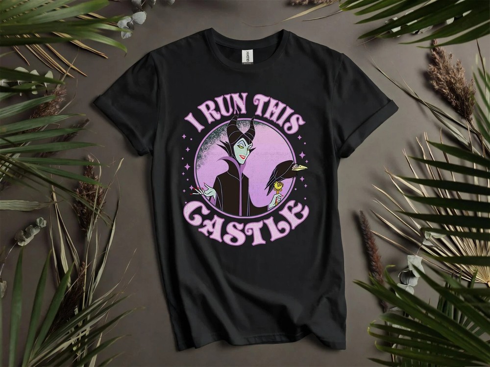 Disney Maleficent Runs This Castle Sleeping Black T-Shirt