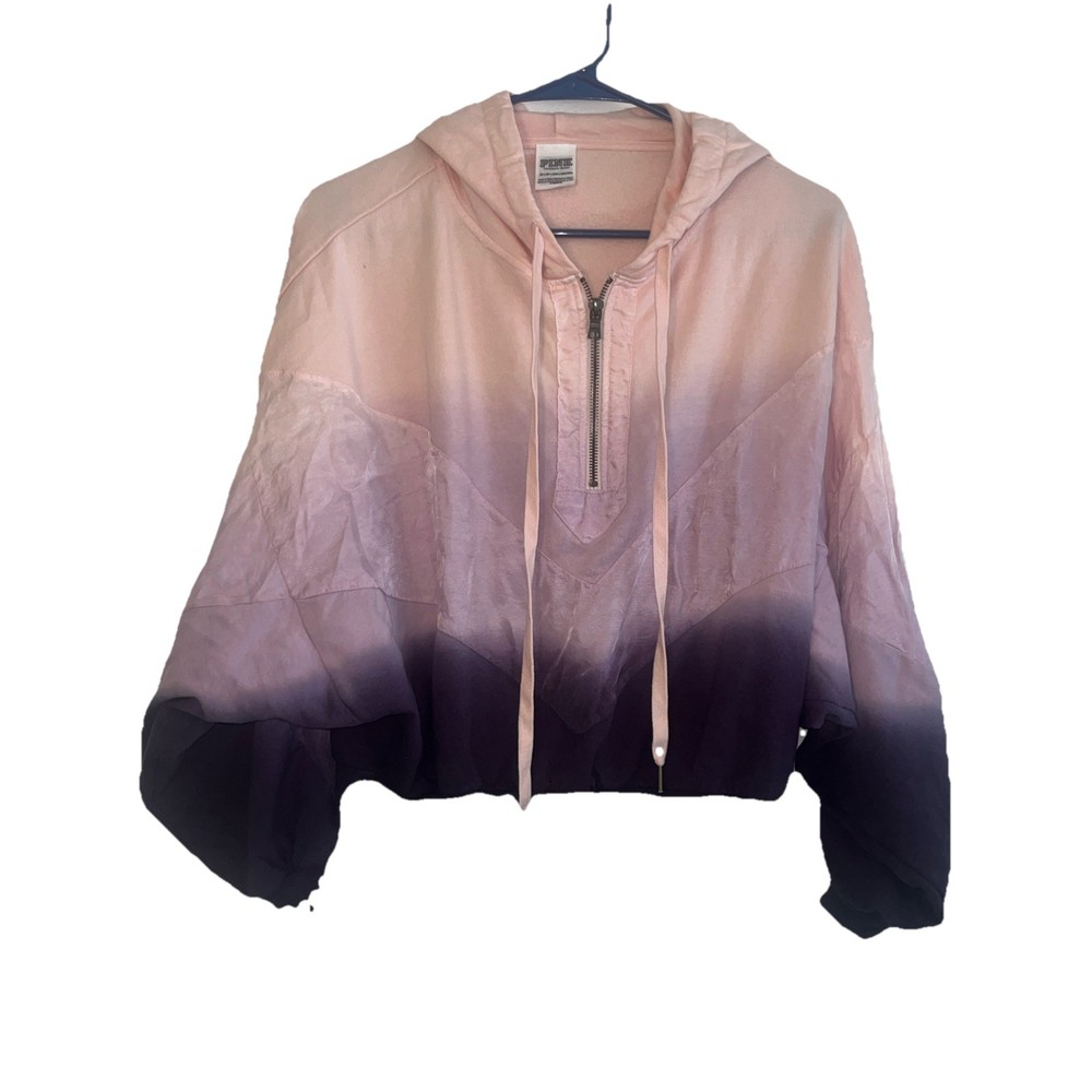 Victoria’s Secret PINK slouchy Hoodie Sweatshirt Purple Pink Xs Half Zip