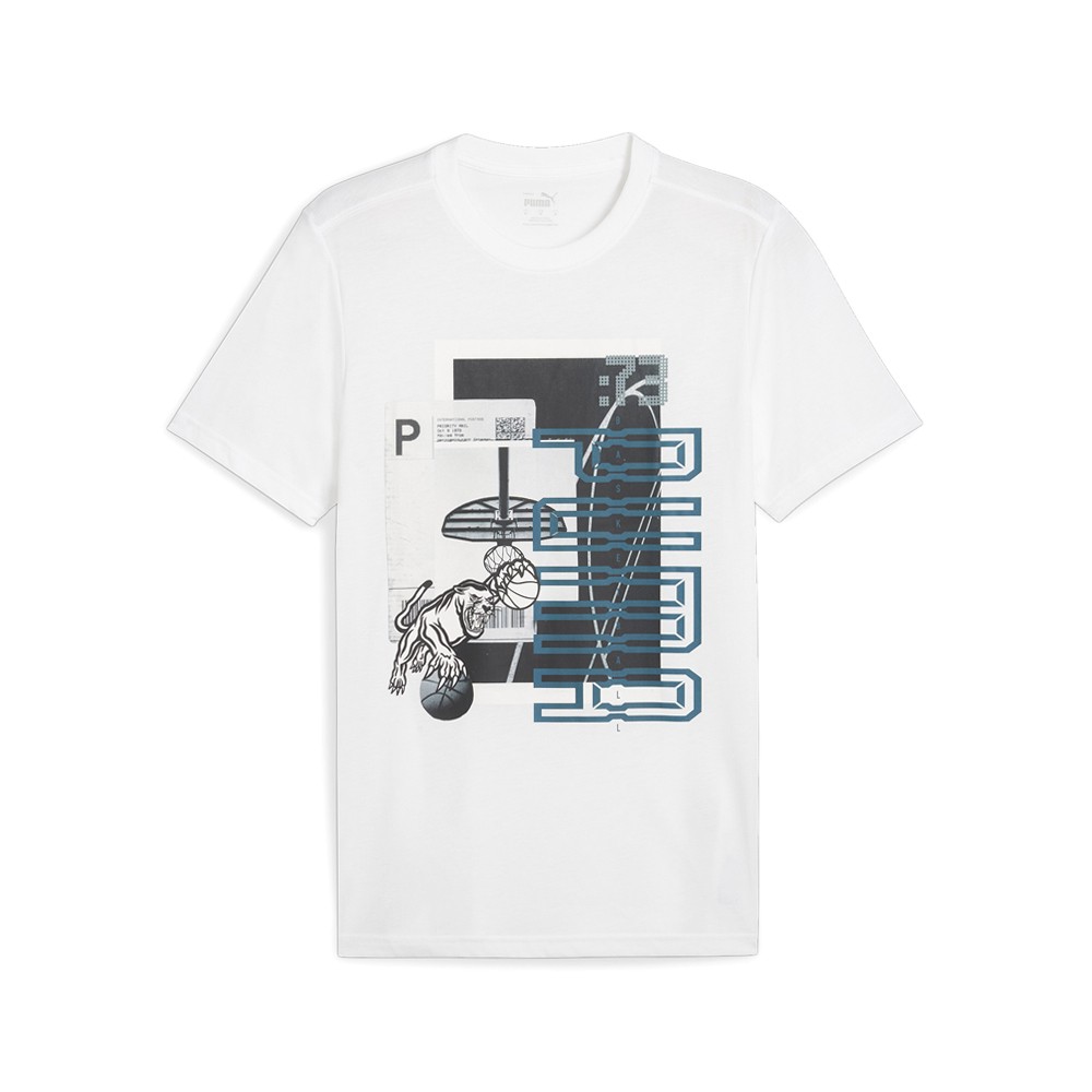 PUMA Winning Shot 1 Crew Neck Short Sleeve T-Shirt Mens White Casual Tops 682311