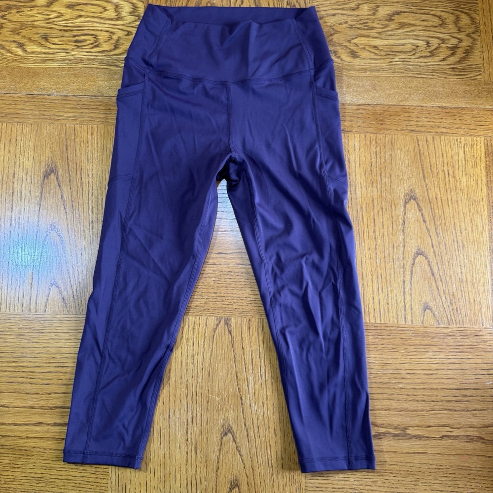 Zyia Active Brown  Leggings High Waisted Athletic Workout Pants Size 6-8