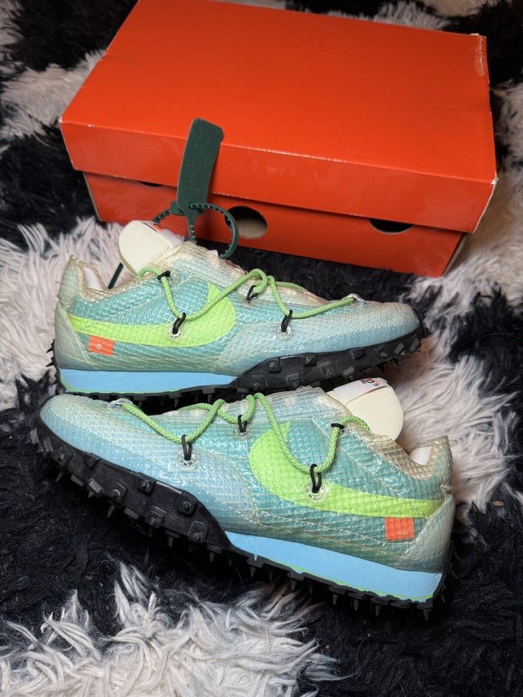 Size 6 - Nike Off-White x Waffle Racer Vivid Sky W