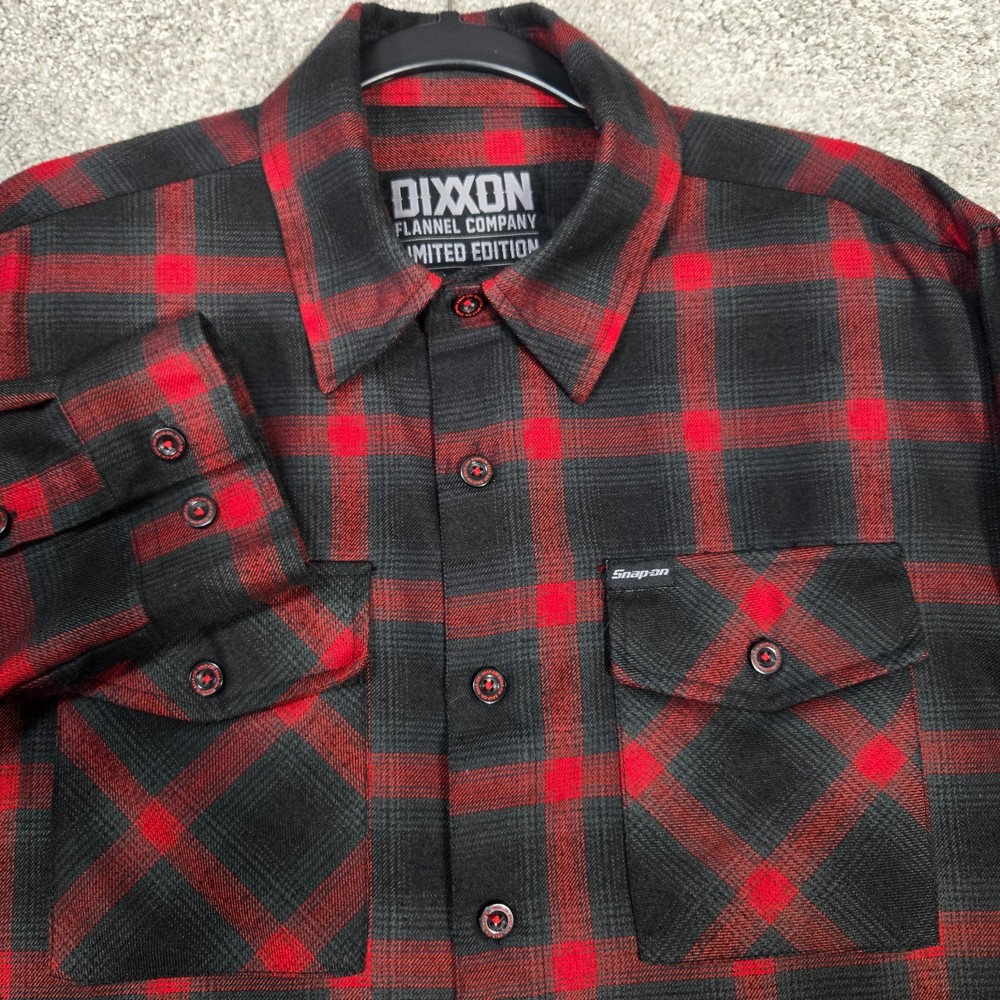 Dixxon Flannel Shirt Snap On Tools Form And Function Red black gray Men Large