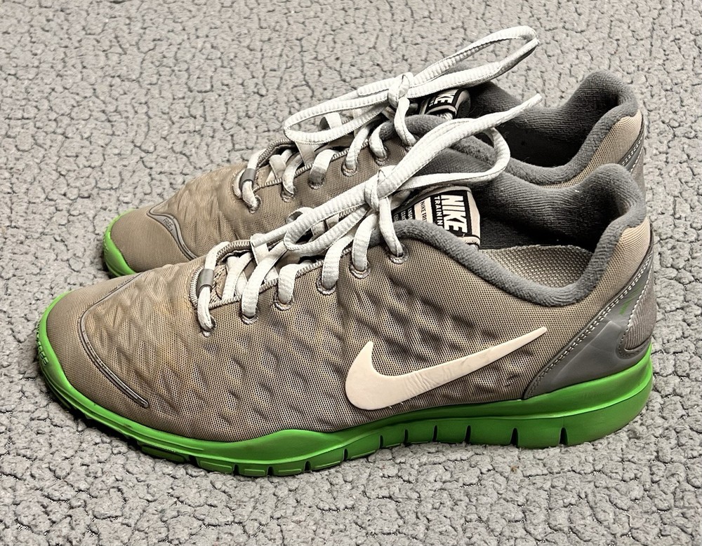 Nike Training Free TR Fit Sneakers Gray And Green Womens Size 7.5