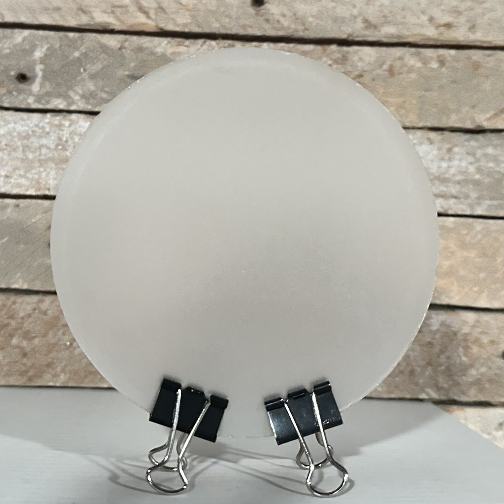 Small FROSTED Glass Disk Cut to size between .5 inch through 2 inches