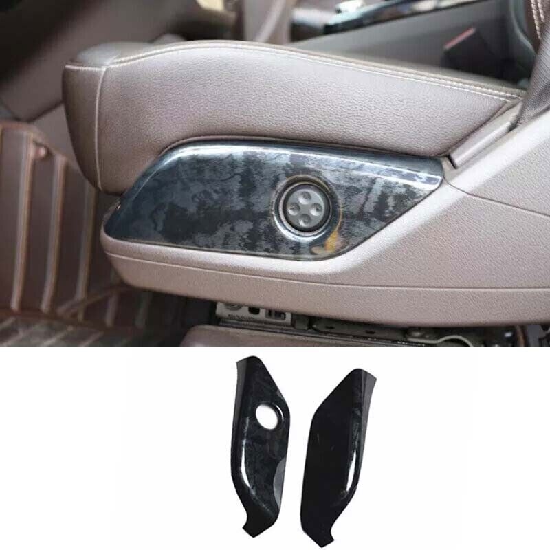 For Benz GLS GLE 2016-19 Black Wood Grain Seat Adjust Handle Button Panel Trims