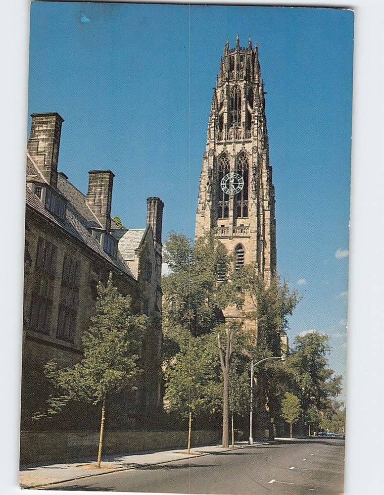 Postcard Harkness Memorial Tower Yale University Connecticut USA
