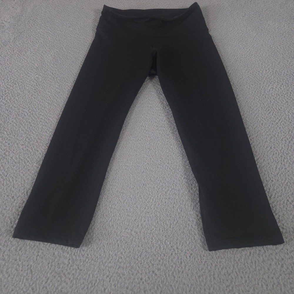 Old Navy Leggings Womens S Black Elevate Go-Dry High Rise Crop Capri Athletic