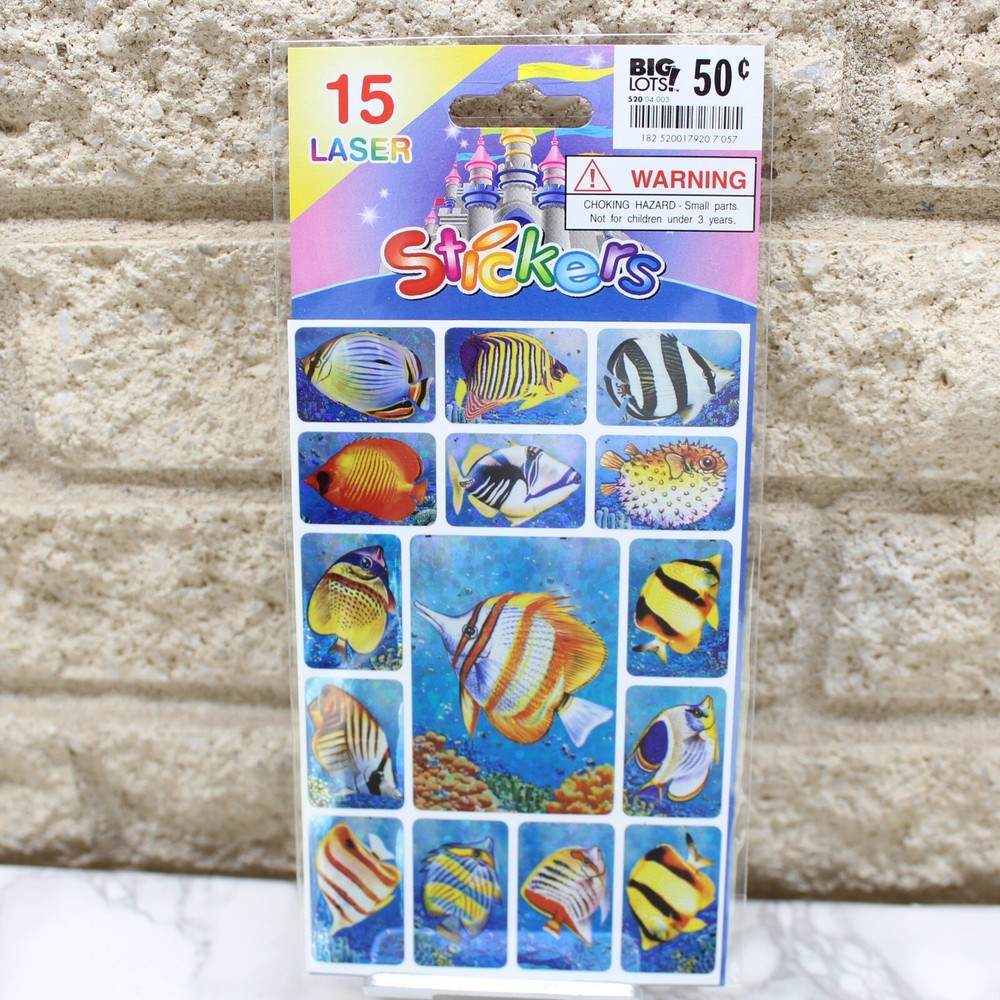 15 Laser Stickers Sea Life Fishes #3