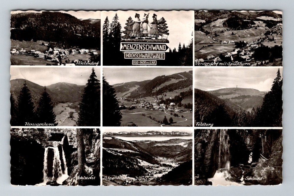 Germany- Menzenschwand Views Of The Black Forest Old Souvenir Vintage Postcard