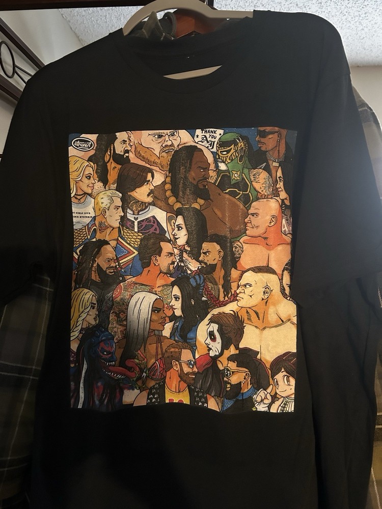 WWE Stars Custom Marvel Vs Capcom Tribute Tee Size XL