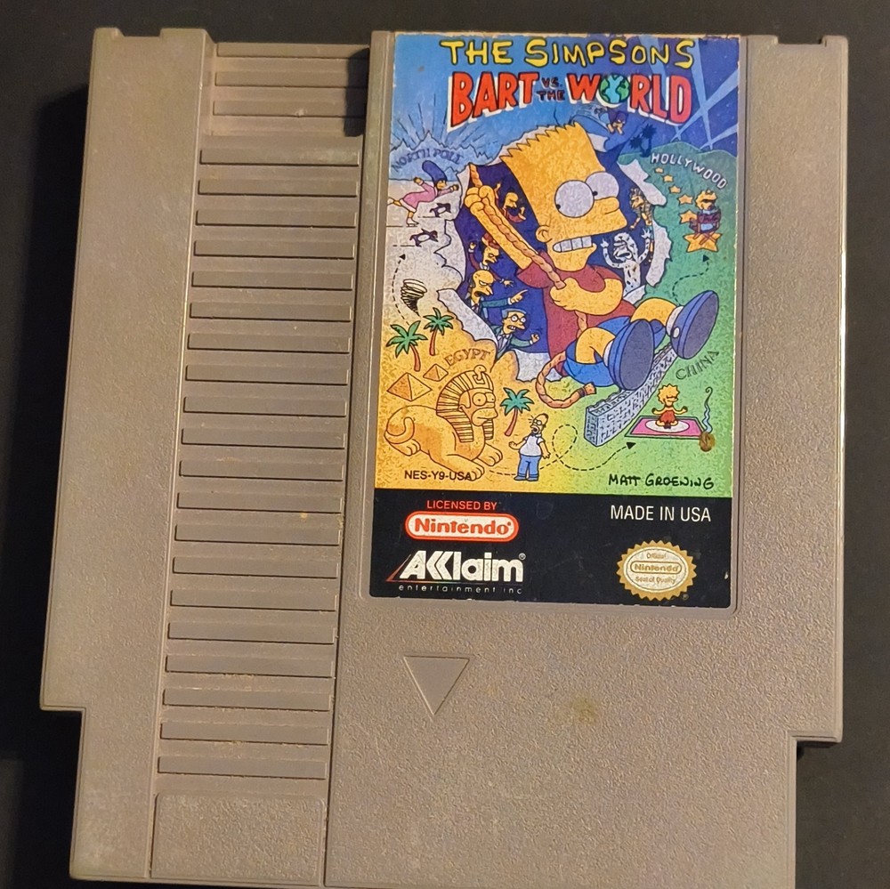 Acclaim The Simpsons: Bart vs. the World Nintendo NES Cartridge NTSC-U/C