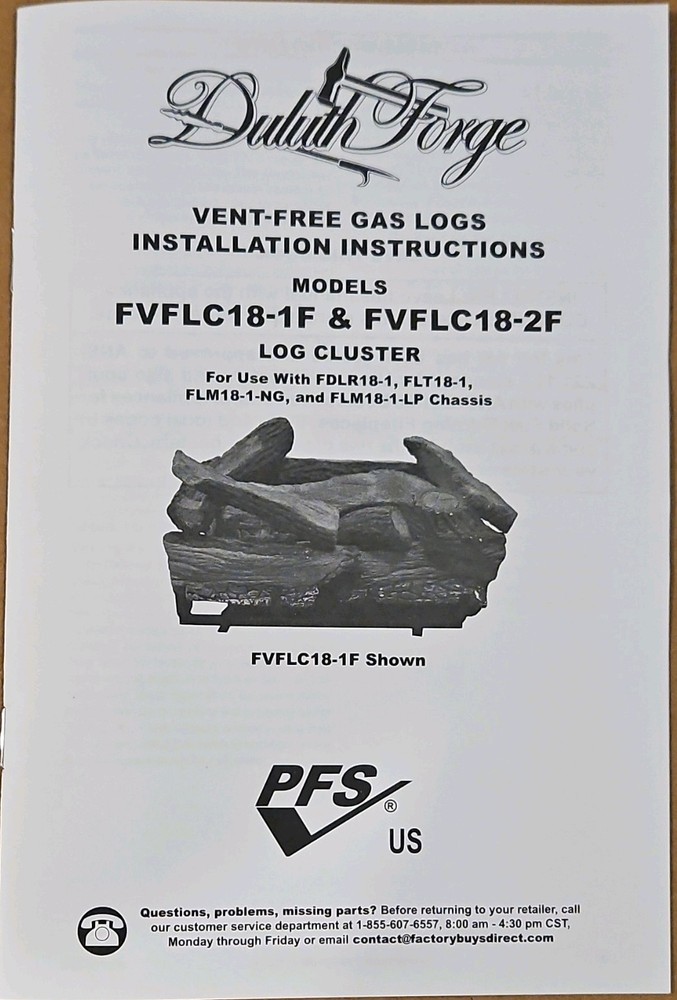 Duluth Forge DLS-18R-1 Dual Fuel Ventless Fireplace