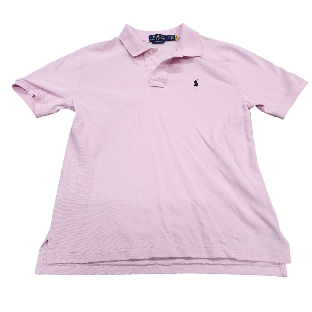 Polo Ralph Lauren Polo Shirt Girls Large 14-16 Pink Classic Fit Logo Pique Top