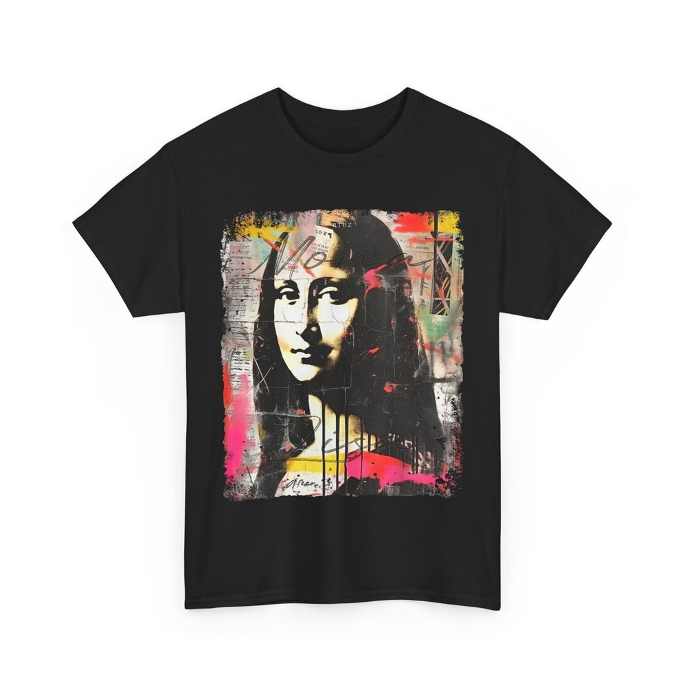 NEW Abstract Graffiti Art Leonardo Da Vinci Art Mona Lisa Art Lovers T-shirt-image