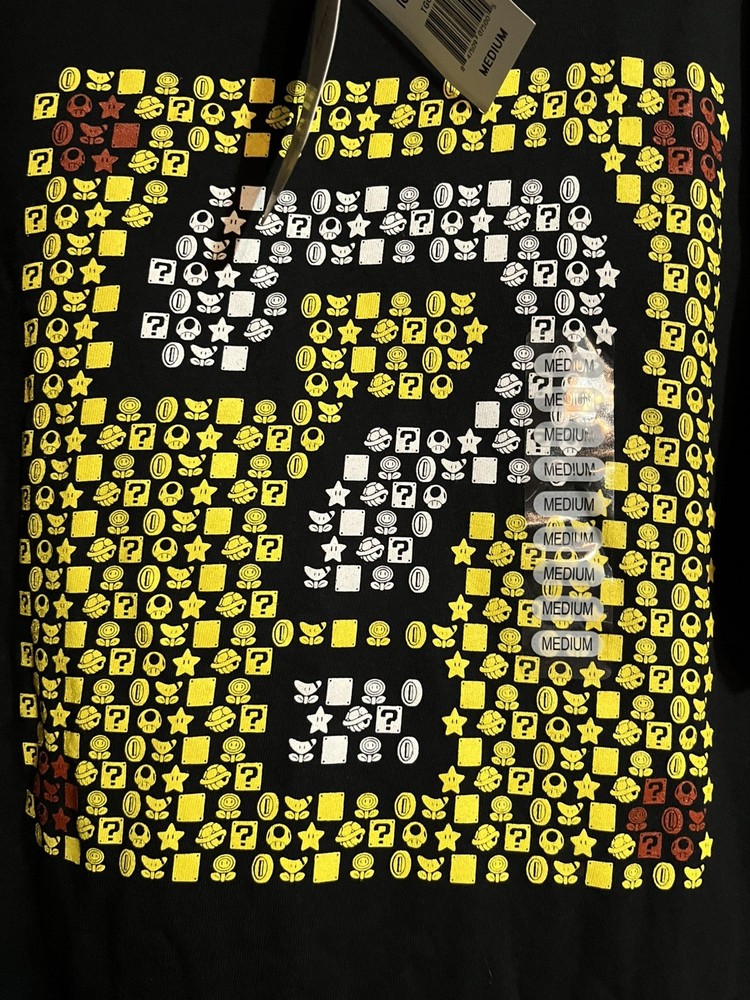 Nintendo Super Mario bros. Magic 8 Ball Mystery Cube 2017 & Question Shirt New M