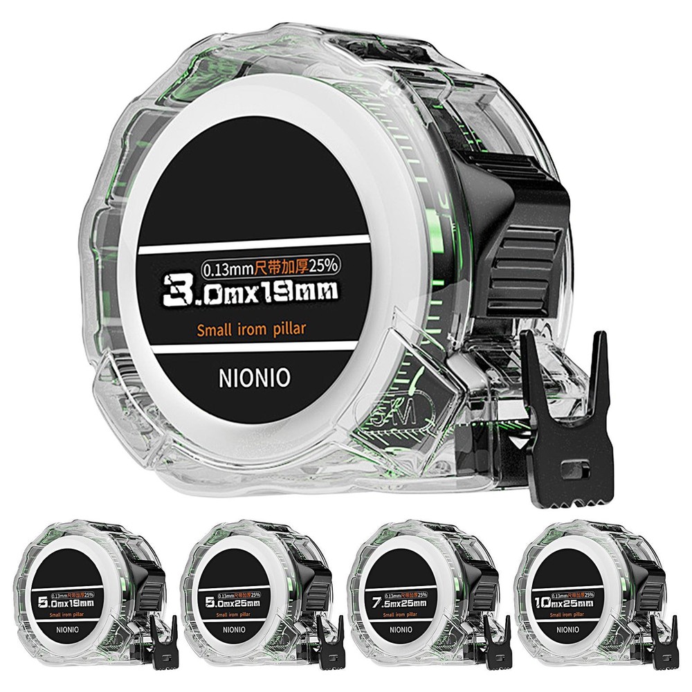 Fluorescent Tape Measure Precision Measuring Tape 5/7.5/10 Metric Self-Locking