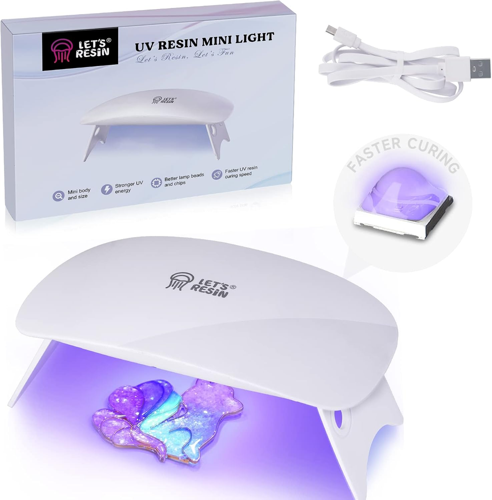 Mini UV Resin Light with 2.5X Higher UV Energy - Portable & Powerful