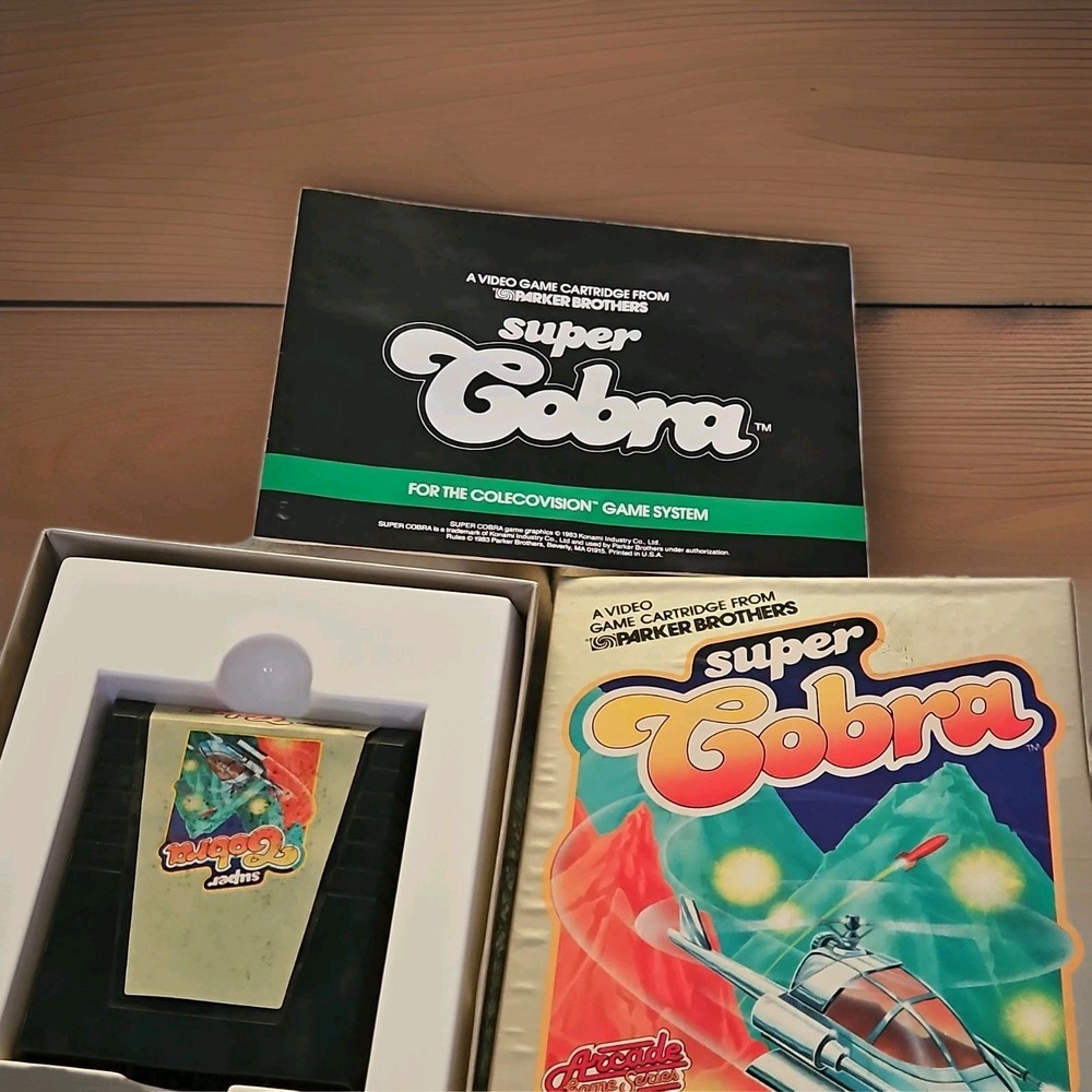Super Cobra ColecoVision Game Boxed w Manual Parker Brothers Vintage Untested