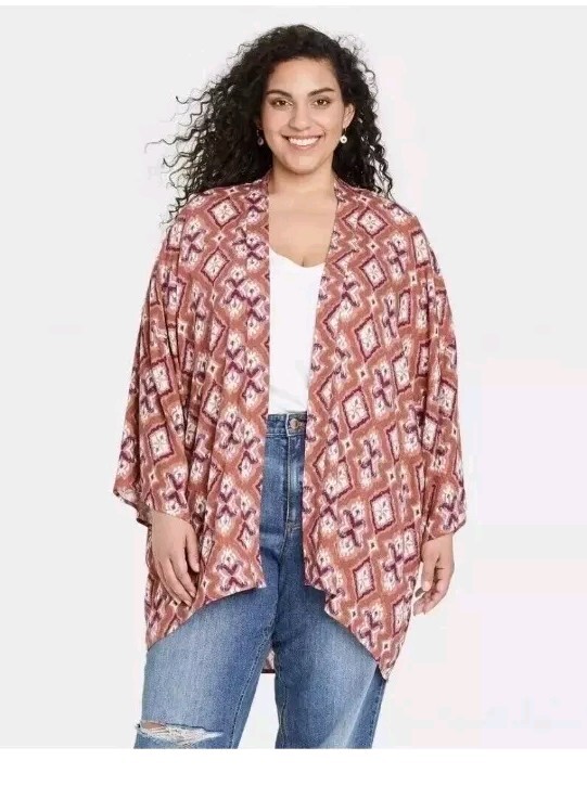 Knox Rose Festival Kimono Cardigan Size XS/ Small S Open Front Boho Hippie
