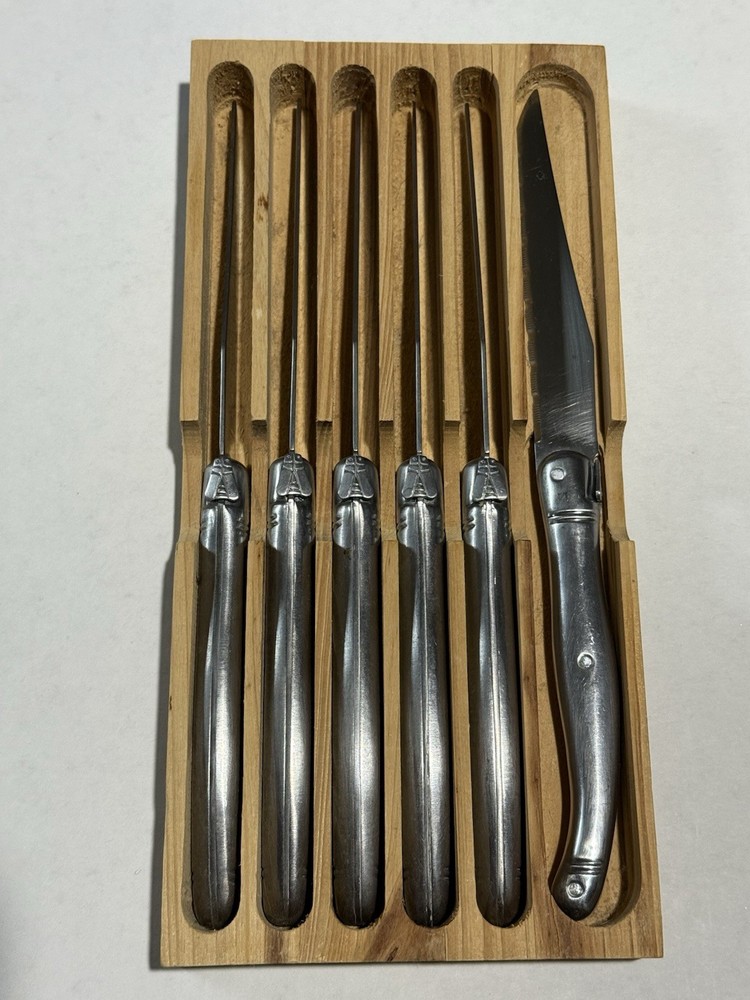 Laguiole 6-Pc Steak Knife Set Stainless Steel Made in France