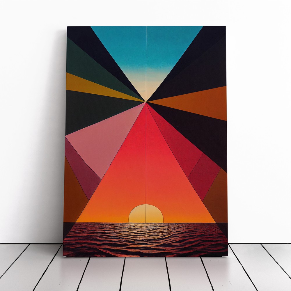 Precious Abstract Ocean Sunset Canvas Wall Art Print Framed Picture Home Decor
