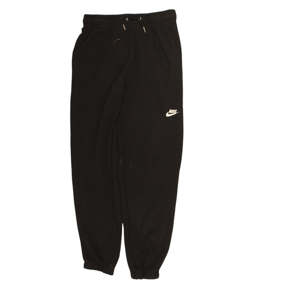 Nike Mens Joggers Black Fleece Elastic Waist Tapered Track Pants Logo Pockets S