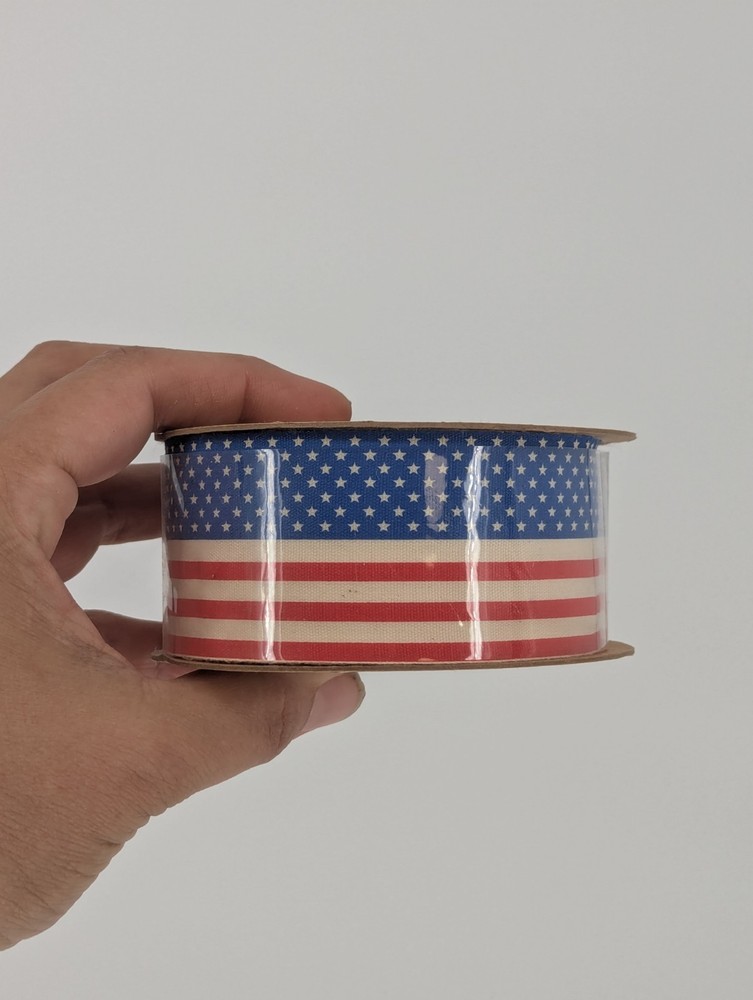 Patriotic Cotton Ribbon 1.5