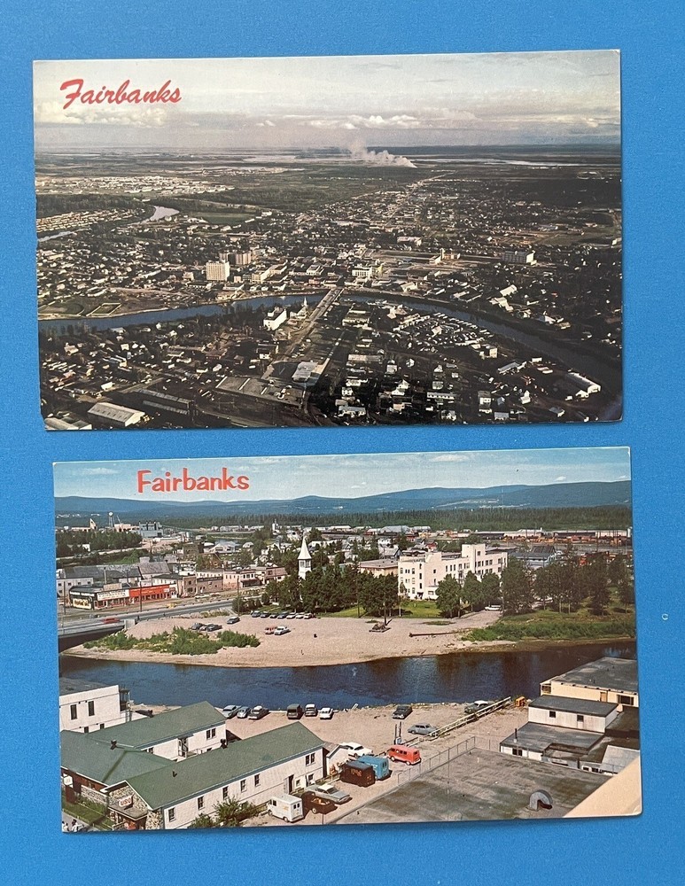 Fairbanks, AK-Alaska, Aerial View Of City Vintage Postcard Lot