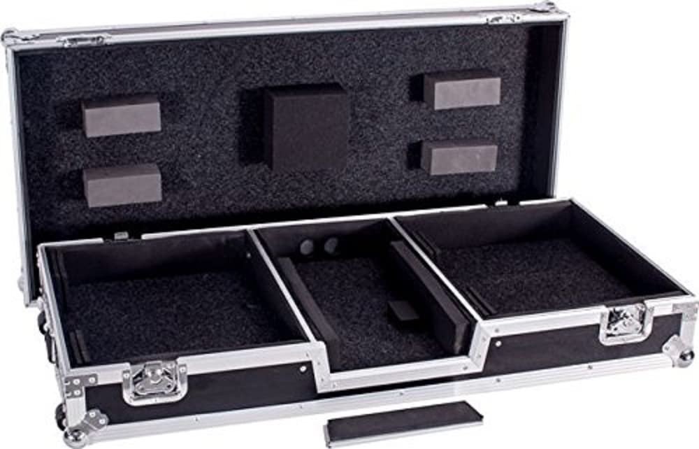 DEEJAY LED TBH Flight DJ Coffin CASE for 2XTURNTABLES in Battle Style...