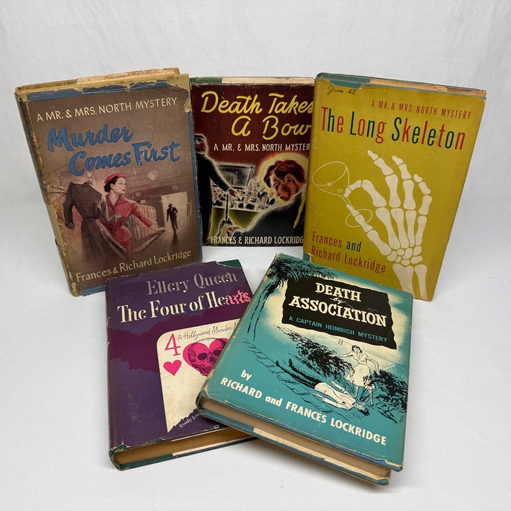 Francis & Richard Lockridge Book Lot - Long Skeleton, Murder Comes First & More
